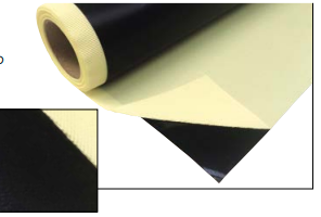Tissu fibre de verre PTFE autocollant noir Prima